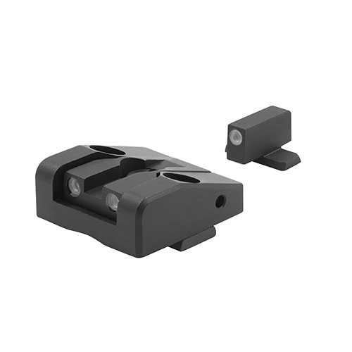 Upgrade your aim with MEPROLIGHT® Tru-Dot® adjustable night sights for enhanced accuracy in all lighting conditions, increasing hit efficiency by over 85%.