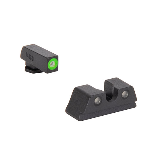 MEPRO Hyper-Bright™ fixed sights offer unmatched visibility with tritium illumination, durable design, and no maintenance for reliable aiming day or night.