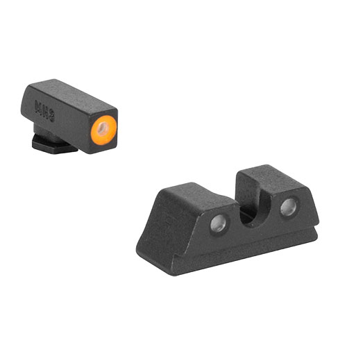 HYPER BRIGHT fixed sights offer unmatched visibility with tritium illumination, durable design, and maintenance-free operation for fast target acquisition in any light.
