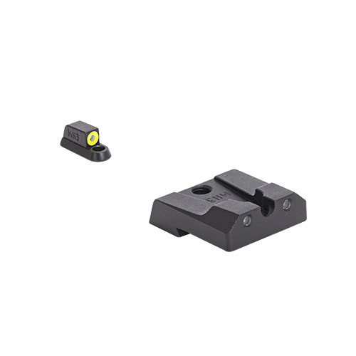 HYPER BRIGHT sights offer the world's brightest illumination with tritium, ensuring fast target acquisition in any light, drop-proof, and maintenance-free.