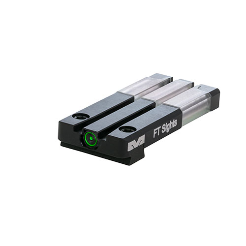 MEPRO FT Bullseye™ sights offer fast, intuitive aiming with tritium and fiber optics, are drop-proof, shockproof, and ideal for high-recoil pistols.
