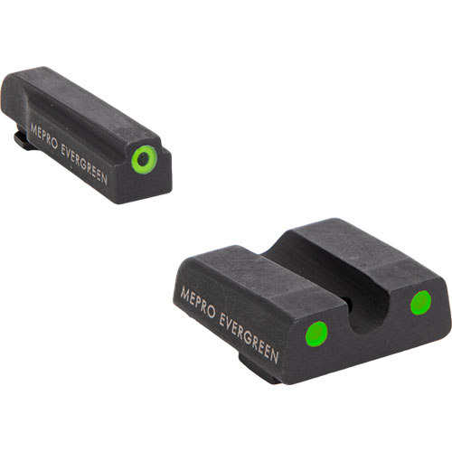 Mepro Evergreen™ offers super bright LED sights for Glock, enhancing target acquisition and hit probability in any lighting, with 5 years of reliable operation.