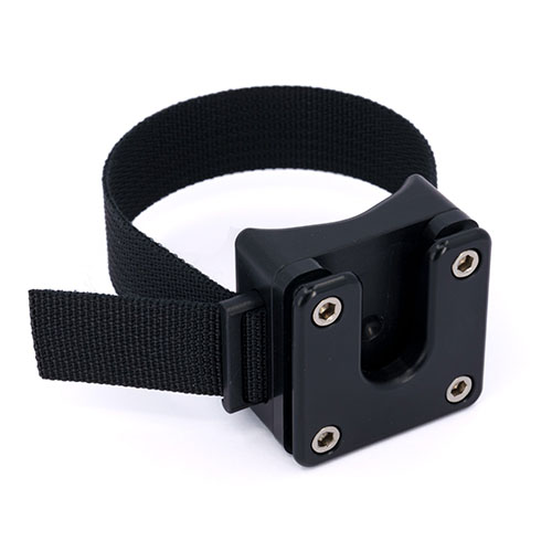 GripON offers versatile gear attachment with a U-Plate Arca for flexible mounting, an adjustable 9-inch strap for secure fit, and multi-platform compatibility.