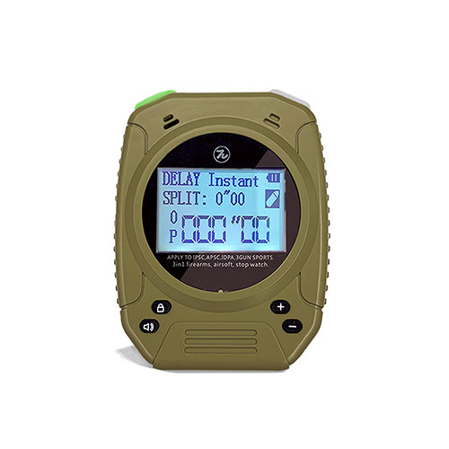 SPECIAL PIE Bluetooth Shot Timer is a 3-in-1 device with Shot Timer, Stopwatch, and Countdown, featuring Bluetooth connectivity, IP4 waterproofing, and an illuminated display.