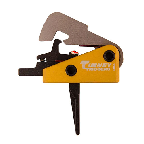 Timney AR-10 Straight Trigger offers a 4lb creep-free pull, easy drop-in installation, and no adjustments needed, enhancing your shooting accuracy effortlessly.