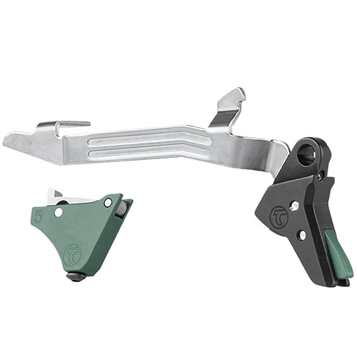 Timney Alpha Competition Trigger for Glock Gen 5 offers a 3 lb pull weight, smooth take-up, easy installation, and unmatched reliability—perfect for enthusiasts.