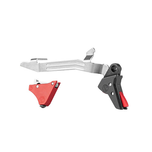 Timney Alpha Competition Trigger for Glock Gen 5 offers a 3lb pull weight, seamless drop-in installation, and unmatched reliability with zero malfunctions in 10,000 rounds.