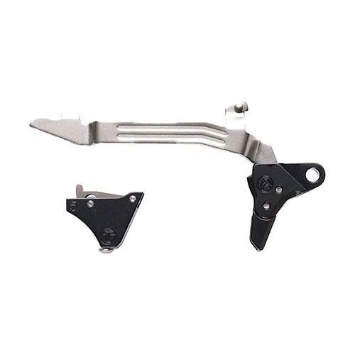 Upgrade your Glock Gen 5 with Timney's drop-in Pivot Safety Trigger, featuring a 3lb pull weight, reduced friction, and enhanced reliability—no gunsmith needed!