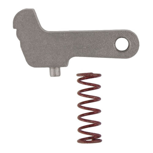 Upgrade your Ruger 77 with the TIMNEY Sear & Spring for a crisp 2.5 lb trigger pull, featuring a hardened stainless steel sear and reduced-power spring.