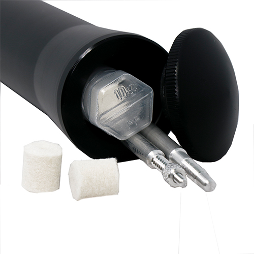 Ergonomic VFG Pistol Cleaning Rod features a sealed handle, stainless steel or aluminum design, and smooth ball bearings for effortless cleaning from cal. .22.