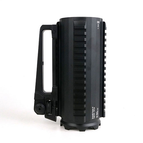 Tactical Operator Mug: durable military-grade aluminum, insulated for optimal beverage temperature, AR-15 inspired handle, and stylish matte black finish.