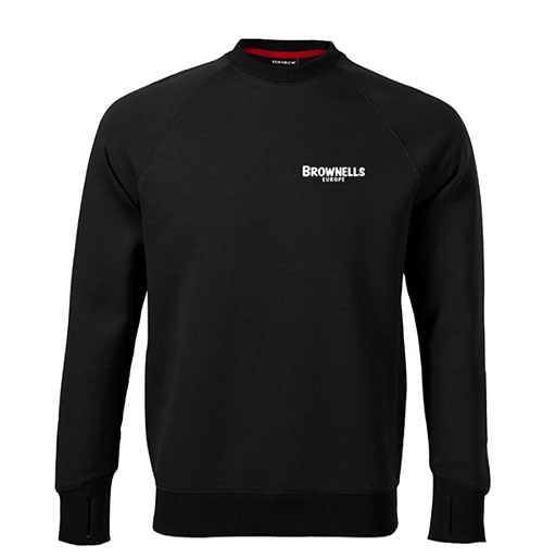 Brownells Europe Sweatshirt Unisex offers a structured fit with durable raglan sleeves, a refined neckline, and thumbhole cuffs for warmth and freedom of movement.
