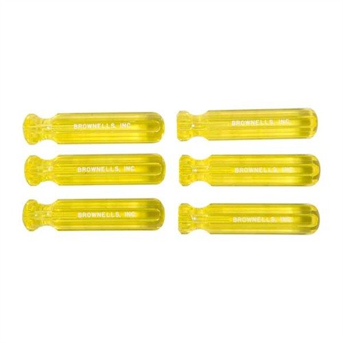 MOLDED PLASTIC TOOL HANDLES are unbreakable, pre-shaped, and drilled for easy mounting on tools, available in yellow or black for versatility.