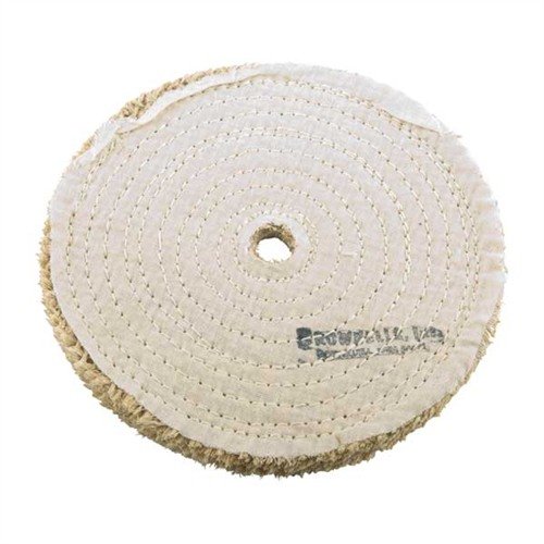 Sisal Wheels from Brownells offer aggressive surface for fast removal of rough metal and rust, with durable spiral stitched construction for long-lasting use.