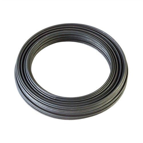 BLACK IRON WIRE, 18-gauge, 50-ft coils, is dead-soft annealed for easy bending and firm holding, with a light oil coat to protect your bluing and plating.