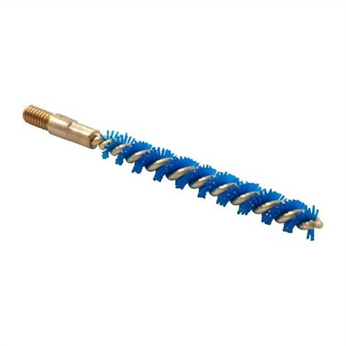 IOSSO NYFLEX bore brushes feature flexible blue Nyflex bristles for deep cleaning without scratching, perfect for handguns, rifles, and shotguns.