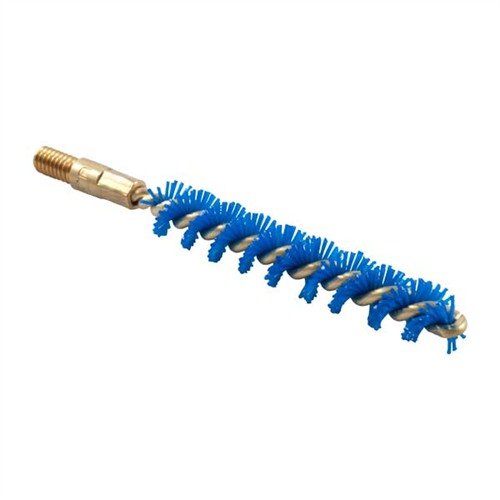 IOSSO NYFLEX bore brushes offer durable cleaning with flexible blue bristles, ensuring no scratches while effectively removing fouling from firearms.