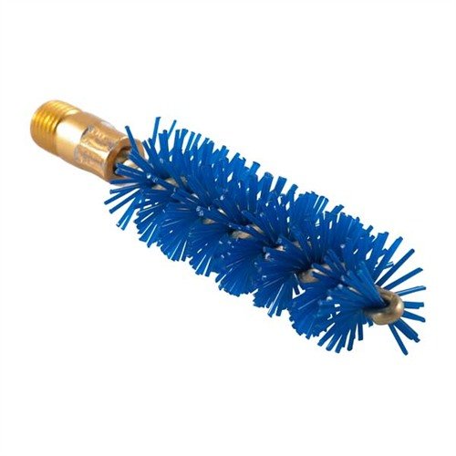 IOSSO NYFLEX Shotgun Bore Brushes feature flexible blue Nyflex bristles for effective cleaning without scratching, compatible with 5⁄16-27 threads.