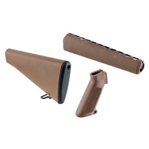 Recreate an American Classic with Brownells M16A1 Furniture Kits, featuring original-style buttstock, handguard, and pistol grip in various colors.