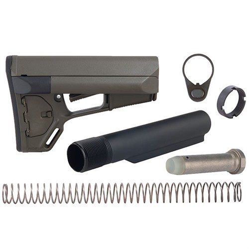 AR-15 ACS Stock offers enhanced storage, comfortable cheekweld, and a dual-locking system for secure adjustments, perfect for tactical operations.