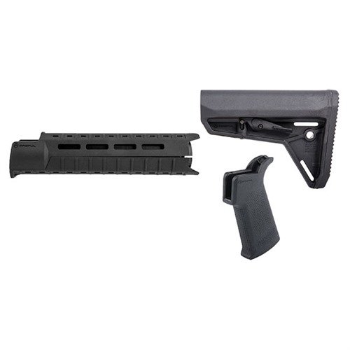 Upgrade your AR-15 with the MOE-SL set, featuring a sleek buttstock, modular M-LOK hand guard, and ergonomic grip for improved control and versatility.