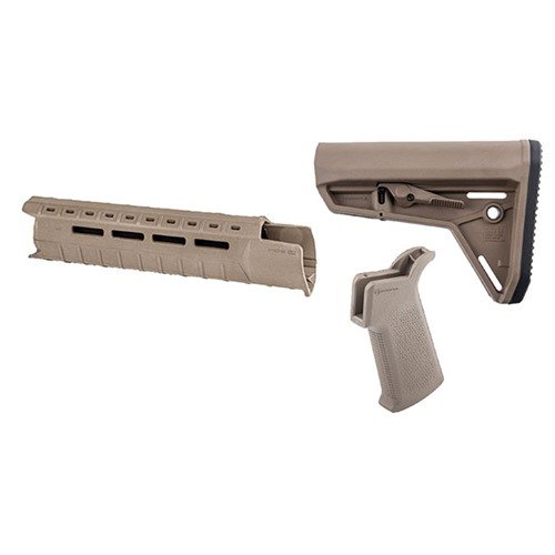 Upgrade your AR-15 with the Magpul MOE-SL furniture set featuring a sleek stock, modular M-LOK hand guard, and ergonomic grip for enhanced control and comfort.