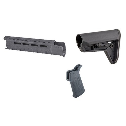 Upgrade your AR-15 with the MOE-SL set by Magpul, featuring a sleek stock, flexible M-LOK hand guard, and ergonomic grip for enhanced control and comfort.
