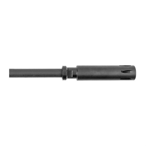 Brownells XM177 Flash Hider & Grenade Ring offers authentic reproduction, fits 1/2-28 threads, made from durable 8620L steel with a sleek black oxide finish.