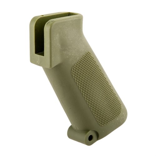 Recreate an American Classic with the Brownells M16A1 Pistol Grip, perfect for early Model 601 rifles, includes grip screw, washer, and various color options.