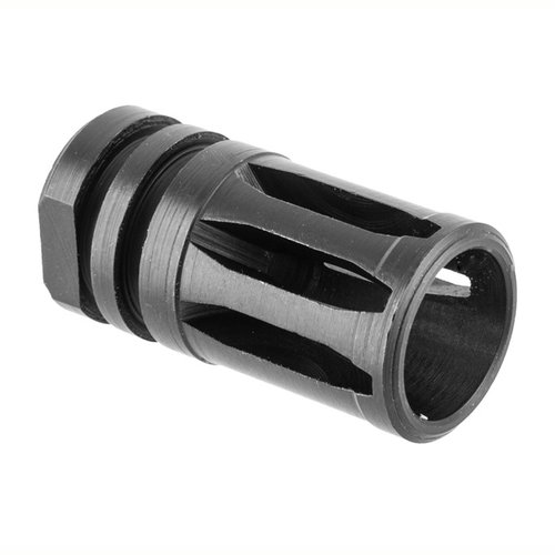 Standard A2 flash hider for AR-15, featuring durable 4140 steel construction, 1/2-28 threads, and a sleek black oxide finish for enhanced performance.