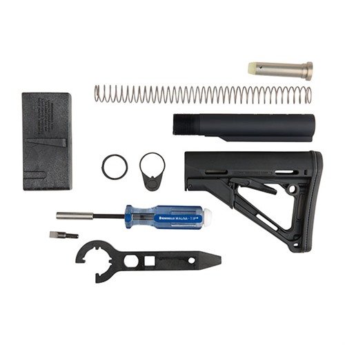Získejte vše potřebné pro montáž Magpul CTR na váš AR-15: včetně šroubováku, bitu, buffer tube, M4 klíče a montážní sady pro pažbu.