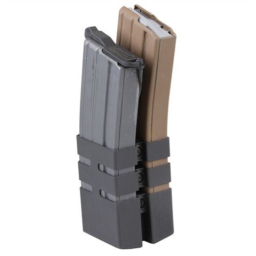 Molded nylon AR-15/M16 magazine coupler ensures rapid tactical reloads, adjustable retention, and a Top Round Protector to keep your spare mag secure and clean.