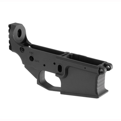 BRN-180M® Lower Receiver offers a unique design with a milled Picatinny rail, oversized trigger guard, and compatibility with Mil-Spec parts, made from durable 7075 T-6 aluminum.