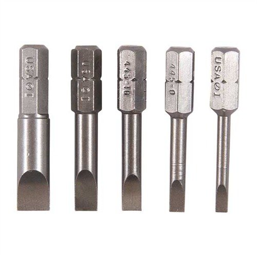 Brownells Winchester/Marlin Screwdriver Bits offer precise fit and durability, ensuring optimal blade-to-slot alignment for safe maintenance of your firearms.