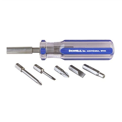 Brownells Remington 870/1100 Screwdriver Set features precision-fit MAGNA-TIP® bits, durable construction, and a compact design for easy maintenance.