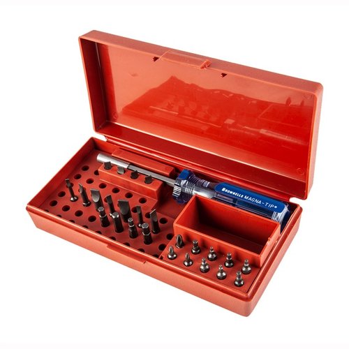 Brownells STANDARD MAGNA-TIP® SETS offer a versatile selection of durable, true hollow-ground bits and an ergonomic handle for precise firearm maintenance.