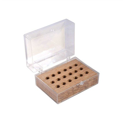 Flip-top storage box a tray pro Magna-Tip Thin-Bit, který pojme 18 bitů. Ideální pro organizaci a ochranu vašich nástrojů při práci.