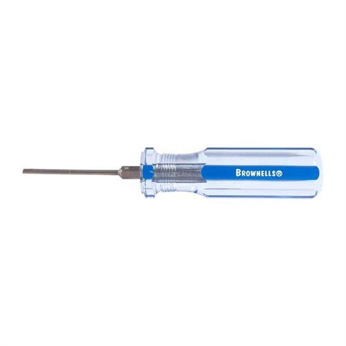Brownells Fixed-Blade Gunsmith's Screwdrivers offer precision-ground tips for a perfect fit, enhanced control with short blades, and comfortable handles for secure grip.