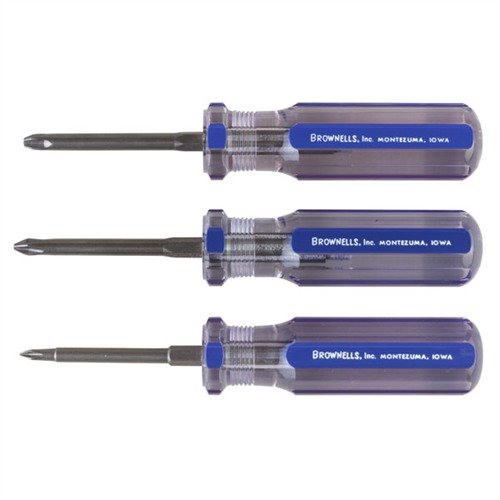 PHILLIPS "ANTI-CAM" FIXED-BLADE SCREWDRIVERS offer superb control, increased leverage, and anti-cam teeth for secure screw removal without marking heads.