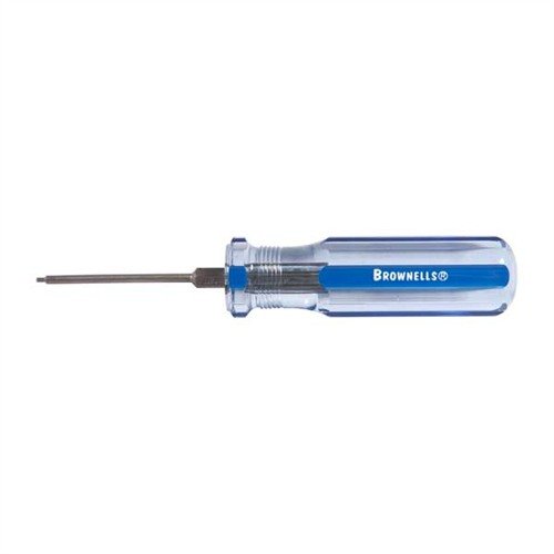 Brownells Allen Head Fixed-Blade Screwdrivers offer one-piece construction, hardened steel durability, ergonomic handles, and a range of sizes for precise firearms maintenance.