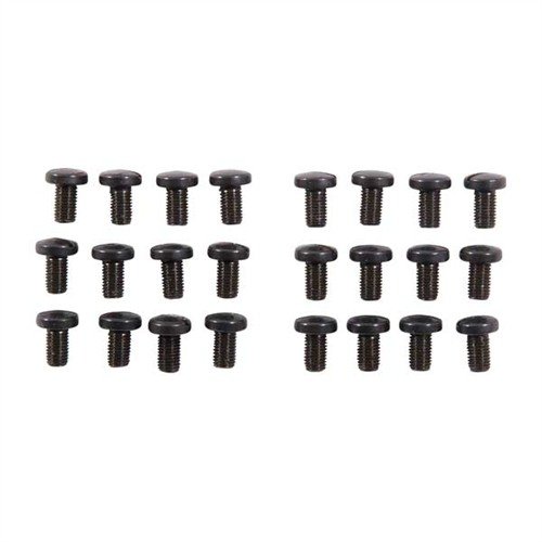 Standard Stock Screws for 1911, blued and made to factory specs, ensure easy replacement and a perfect fit for your grips, packed in sets of 4.
