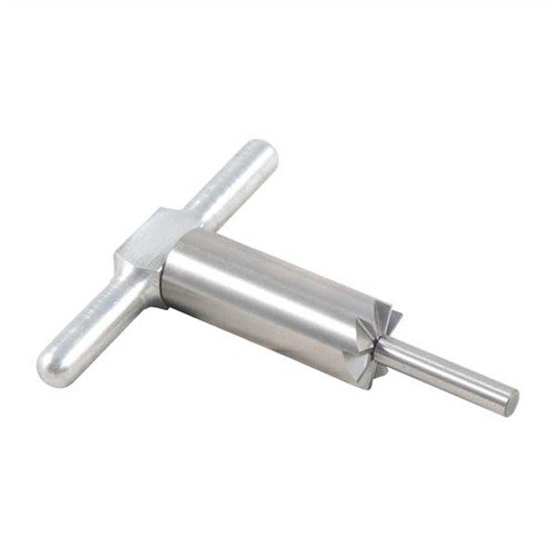 90° MUZZLE FACING CUTTER & STEEL PILOT od BROWNELLS efektivně vyrovnává a opravuje ústí zbraní, včetně výměnných pilotů pro různé kalibry.