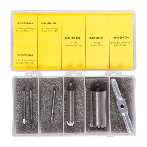 Brownells 17 Caliber Chamfering and Facing Combo Set offers precision tools for improved accuracy, professional finishes, and durability for all firearm enthusiasts.