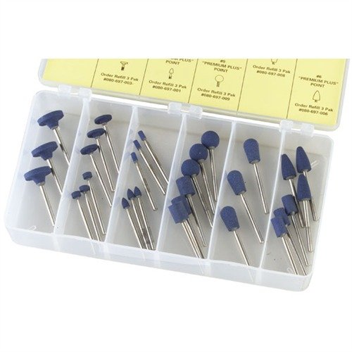 PREMIUM GRINDING POINT KIT offers industrial-grade cobalt stones for fast, long-lasting cutting, with hardened steel shafts for durability and smooth finishes.