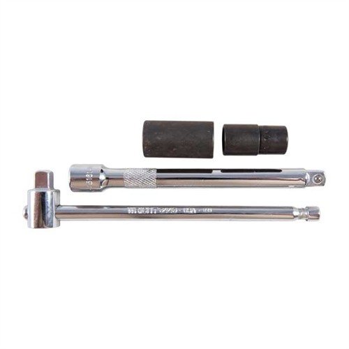 870 BUTTSTOCK BOLT WRENCH od BROWNELLS má speciální samocentrovací bit, který se nesklouzne ani nezasekne mezi pažbou a hlavou šroubu.