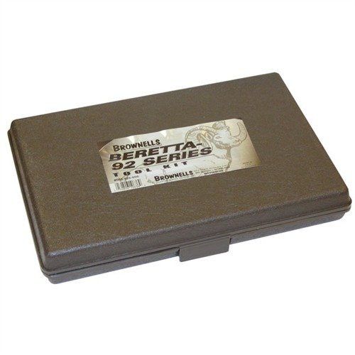 Úložný box Brownells Beretta 92 Series pojme všechny nástroje z kompletní sady, včetně kladiva, šroubováku a dalších nezbytností pro údržbu.