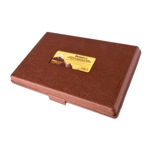Brownells Chamfering and Facing Combo Set offers precision tools for clean chamfers and facings, enhancing accuracy and professional finish for various firearms.
