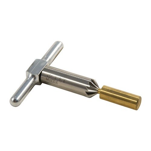45° chamfering cutter ensures clean bullet exits and faster reloads with interchangeable brass pilots for various calibers, all in a convenient polypropylene box.