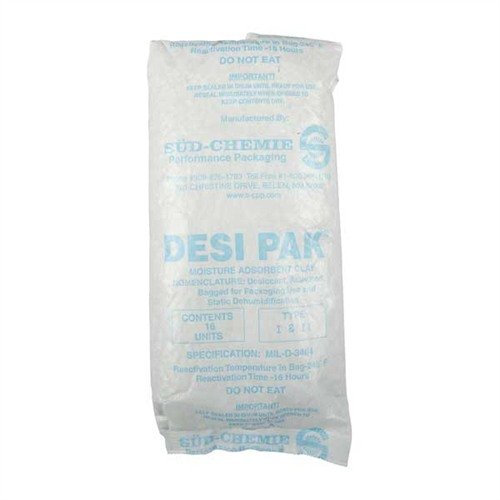 DESI PAK® Moisture Absorber effectively controls humidity in gun safes, is reusable after baking, and comes in bulk for long-term protection.