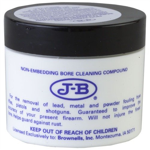 J-B Bore Cleaning Compound effectively removes tough fouling without damaging rifling, leaving bores sparkling clean and restoring accuracy effortlessly.